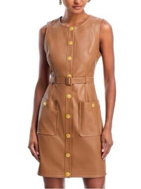 L'AGENCE Ronin Faux Leather Mini Dress.  Size 6